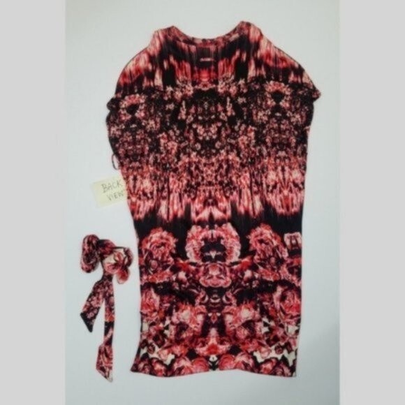 Gaultier Fuzzi Soleil swim coverup dress size small roses and fire - Picture 6 of 8